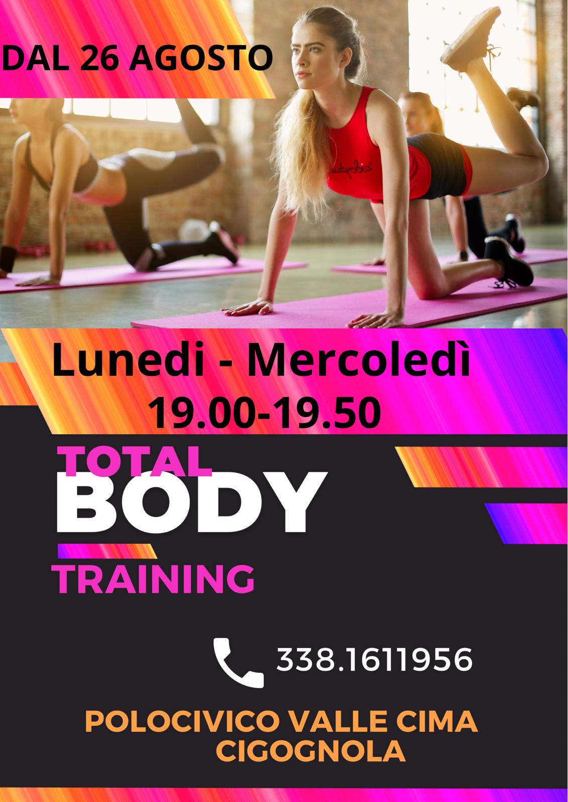 Total body training dal 26.08.2024 presso polo civico di Valle Cima