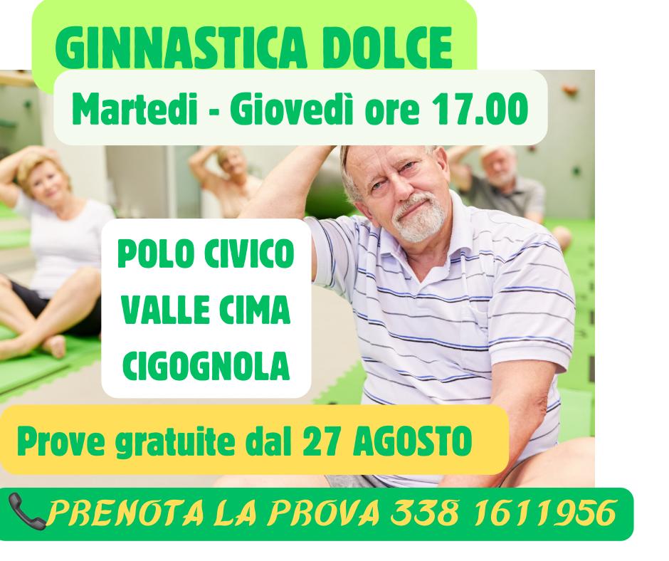 Corsi di ginnastica dolce a partire dal 27.08.2024 presso polo civico di Valle Cima